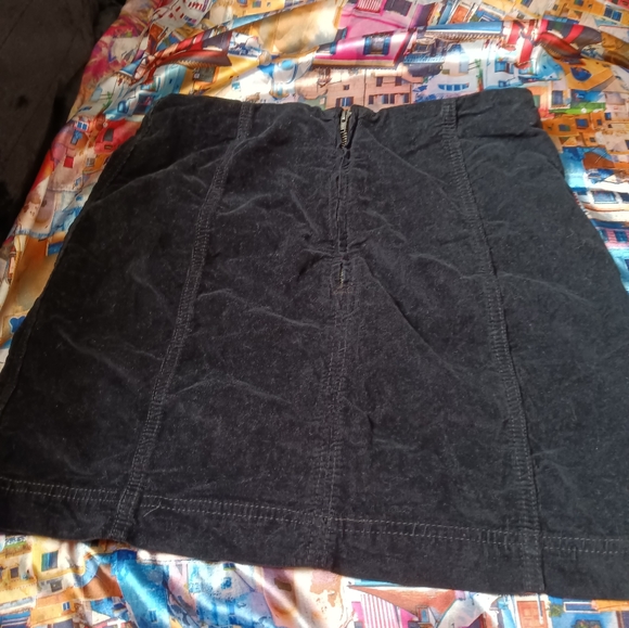 Free People Black Corduroy Mini Skirt - Picture 2 of 5